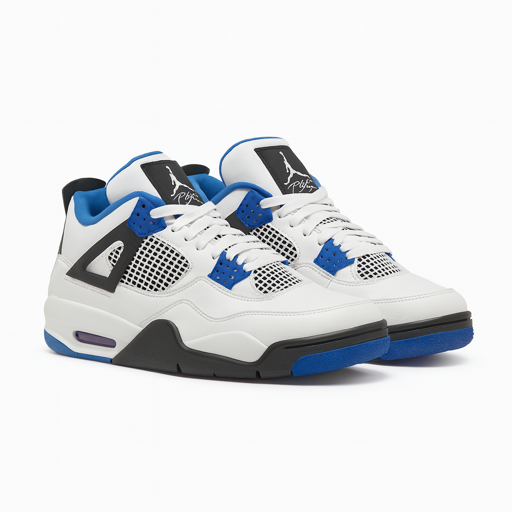 Tênis Air Retro 4 Feminino Branco Azul