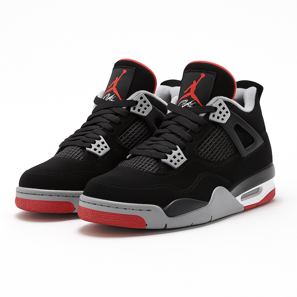 Tênis Air Retro 4 Feminino Preto Vermelho