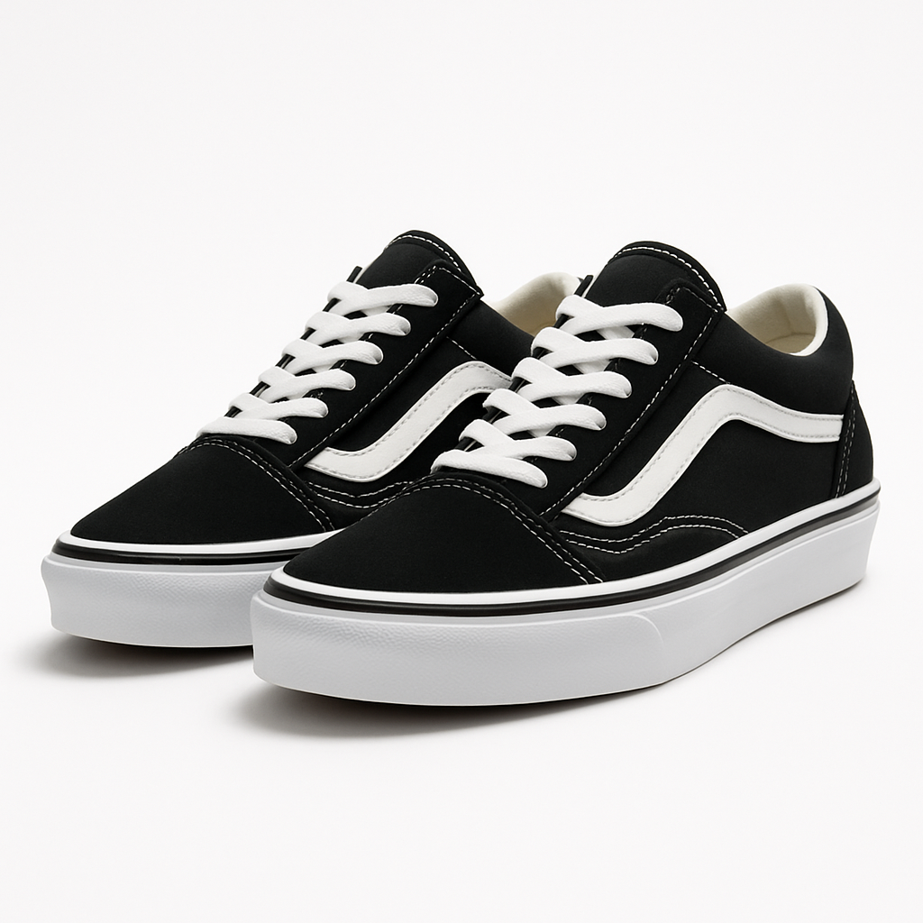 Tênis Old Skool Tradicional Preto com Branco
