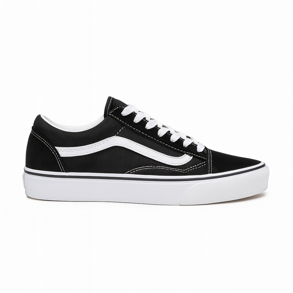 Tênis Old Skool Tradicional Preto com Branco