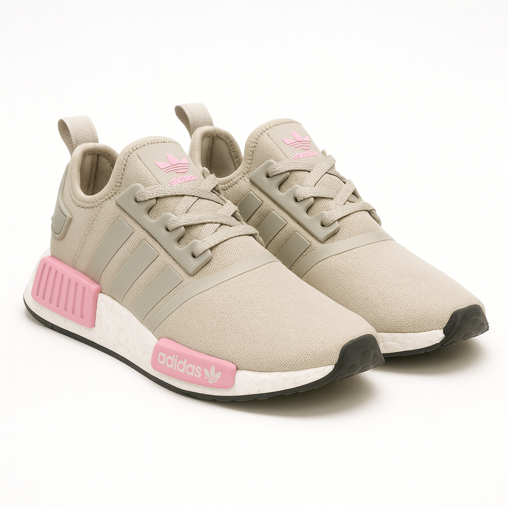 Tênis NMD R1 Cinza com Rosa Feminino